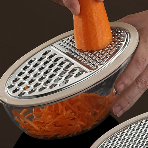 Qonioi Multifunctional Vegetable Shredder, Julienne Peeler with 3 Thickness Options and Stainless Steel Blade, Kitchen Slicer Cutter, Food Grater