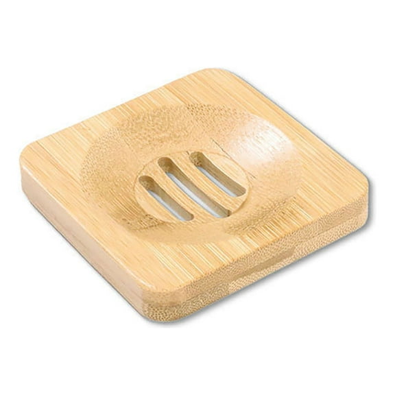 Qonioi Natural Wood Soap Dish, Redwood Soap Tray for Shower Bathroom, Drying Storage Stand Holder for Sink Countertop Window