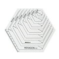 thumbnail image 1 of Qonioi Patchwork Cutting Template, Acrylic Ruler for Quilting and Sewing, DIY Sewing Tools with Hexagon 60-Degree 45-Degree Shapes for Fabric Cutting, 1 of 1