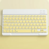 Qonioi Portable Bluetooth Keyboard Mouse, Wireless BT Keyboard Mouse Combo for PC Tablet Laptop, Rechargeable Ultra-Thin Keyboard Set