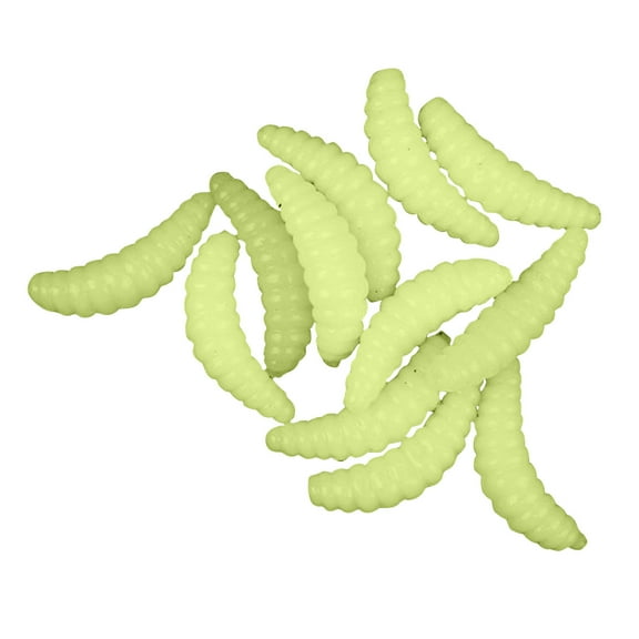 Qonioi Realistic Simulation Bread Worm Soft Bait, PVC Fishing Lure Maggot Worms for All Water, Bright Colors Long-Distance Casting Fake Bait for Road Fishing