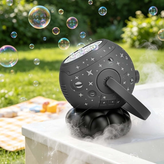 Qonioi Rechargeable Bubble Machine, 10 Large Wands 420ml Tank Automatic Bubble Blower, Giant Bubble Maker for Indoor Outdoor Parties