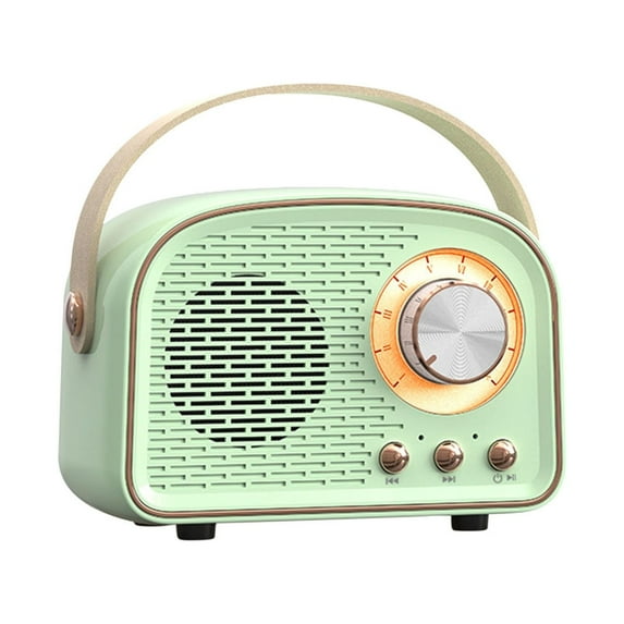 Qonioi Retro Bluetooth Speaker Mini, Wireless Portable with Clear Stereo Sound, FM/USB/SD/AUX Support