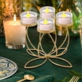 thumbnail image 1 of Qonioi Romantic Iron Candle Holder, Quad Candle Stand for Candlelight Dinner Home Decor, Vintage Style Decorative Centerpiece with Glass Cup Inserts, 1 of 6