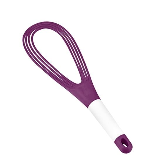 Qonioi Rotating Eggbeater Whisk, Manual Whisk for Baking and Cooking, Two-in-One Kitchen Tool with Scraper Edge for Non-Stick Pots Pans Bowls