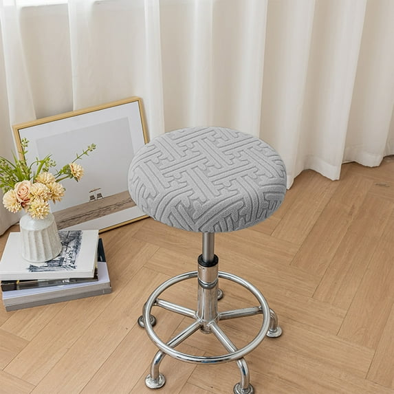 Qonioi Round Stool Cover, Elastic Swivel Chair Cover for Bar Beauty Salon Seat Protector, Chair Cushion Cover, Furniture Protector