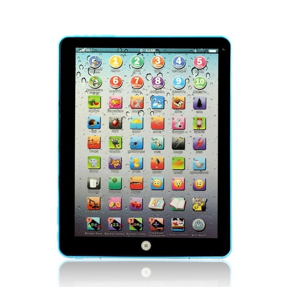 Qonioi Russian Learning Tablet Toy, KidsComputer Education Toy with 33 Letters, Educational Computer Toy