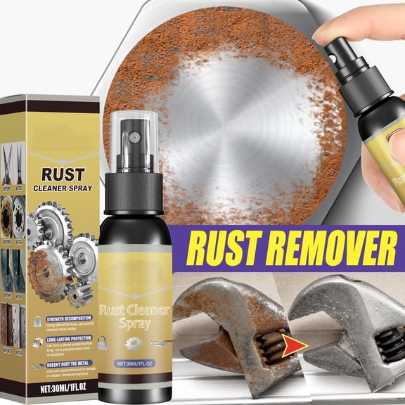 Qonioi Rust Remover Spray, 1 fl oz Car Rust Dissolver for Metal Surface, Rust Killer Spray Heavy Duty Rust Stain Remover for Auto Body Tools Outdoor Equipment Multipurpose Cleaning