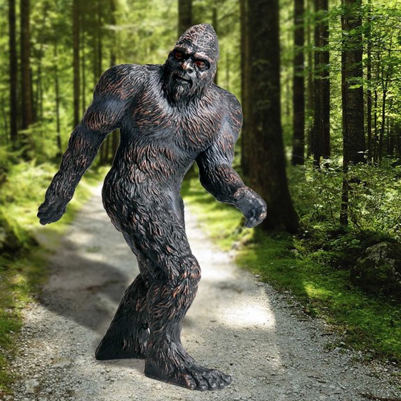 Qonioi Sasquatch Statue, Sculpture Collectible Figurine, Resin Hand-Painted Model Toys, Unique Home Office Decor Gift for Fans
