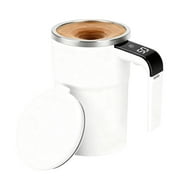 Qonioi Self Stirring Magnetic Coffee Mug, 380ml Auto Mixing Cup with LCD Temperature Display, Electric Stirring Mug, Hot Beverage Mixer