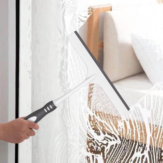 Qonioi Shower Squeegee, Window Scraper Rubber Wiper Blade for Glass Doors Mirrors, Bathroom Cleaning Tool