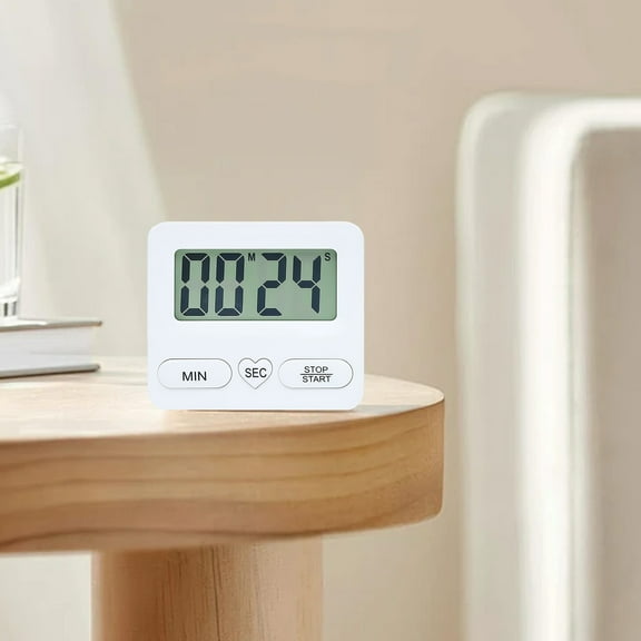 Qonioi Simple Display Alarm Clock, Electronic Digital Clock with White Backlight Perpetual Calendar, Student Wake-up Clock