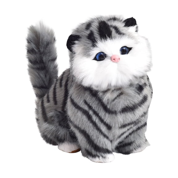 Qonioi Simulation Animal Toy, Realistic Calling Cat Doll with Sound Effects, Interactive Animal Toy, KidsBirthday Gift