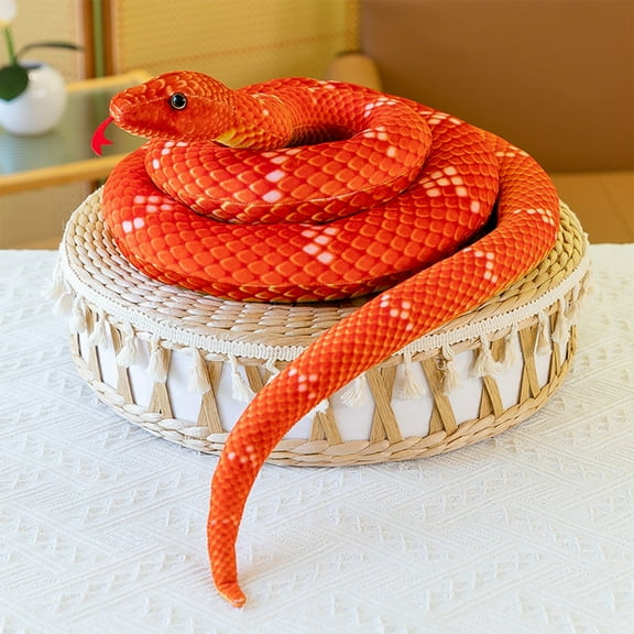 Qonioi Simulation Snake Doll Boa Constrictor Toy, Plush Cloth Animal for ChildrenPrank Gift, Stuffed Animal