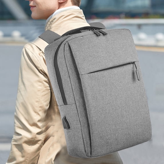 Qonioi Slim Laptop Backpack 15.6 Inch with USB Charging Port, Business Travel Computer Bag with USB Port and Water Resistant Fabric, College School Backpack for Men Women Office Travel Gifts