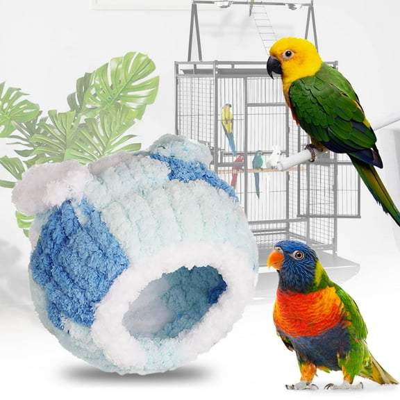 Qonioi Small Pet Breeding Hut, Flannel Nesting Bed for Budgie Cockatiel Lovebird, Bird House, Pet Shelter