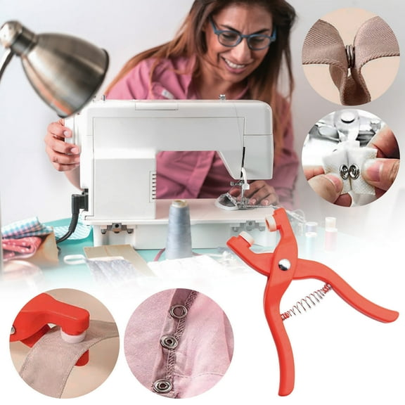 Qonioi Snap Button Kit, Five Claw Buckle Installation Tool Set for Sewing, Seamless No-Sew Metal Snaps, Plastic & Stainless Steel Fasteners for Clothes Bedding Baby Garments
