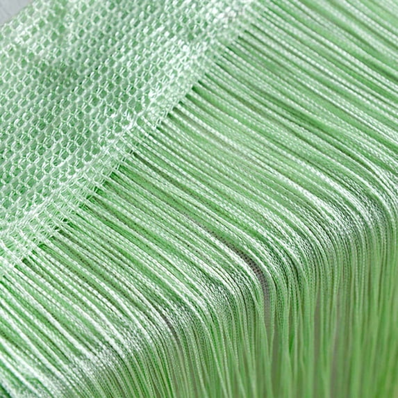 Qonioi String Curtains, Patio Door Net Fringe Screen Divider Cut to Size, Removable Beaded Curtain Panels for Window Doorway Room Partition Decor