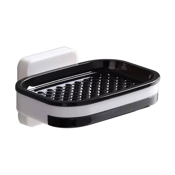 Qonioi Suction Cup Soap Dish, Double Layer Wall Mount Soap Holder for Bathroom Shower, Soap Box, Bath Organizer