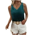 thumbnail image 1 of Qonioi Tank Top for Women, Womens Summer Tops Basic Tanks V Neck Sleeveless T Shirts Print Tanks Tops and Blouse Shoulders Knotted Casual Camisole Fashion Floral Print Tops Todays Deal #1, 1 of 7