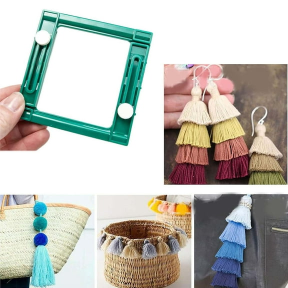 Qonioi Tassel Maker, Adjustable DIY Tassel Tool, Hand Knitting Craft Kit for Jewelry Scarf Decor