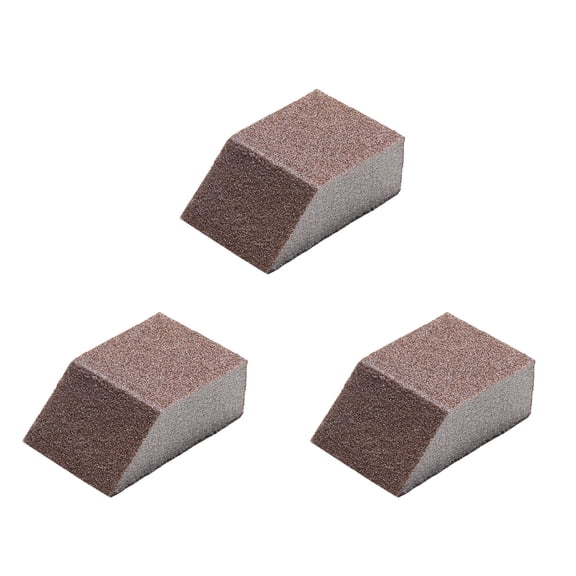 Qonioi Thickened Diamond Sand Sponge 3 Pcs, Descaling Derusting Cleaning Pad with Corner, Multifunctional Scouring Sponge for Home Furniture