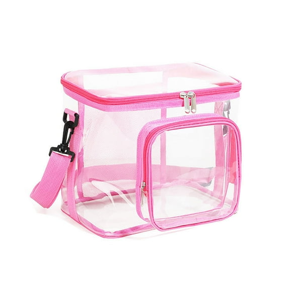 Qonioi Transparent Storage Box, Portable Plastic Organizer Bag for Travel Camping, Multifunctional Folding Storage Container for Clothes Toiletries Cosmetics