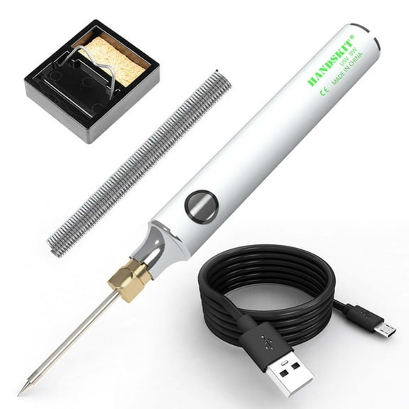 Qonioi USB Portable Soldering Iron, 5V Low Voltage Soldering Tool with Power Bank Compatibility, Mini Soldering Iron, Electronic Tool
