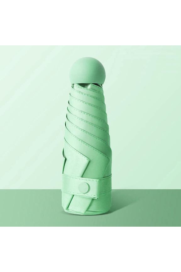 UV Protection Travel Umbrella, Mini Pocket Capsule Umbrella, UPF 50+ Sun Protection, Portable Lightweight Rain Umbrella