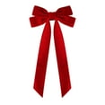 thumbnail image 1 of Qonioi Velvet Bows for Christmas Tree, 11-Inch Red Bows with Twist Ties for Wreath Garland, Holiday Bow Decor, 1 of 5