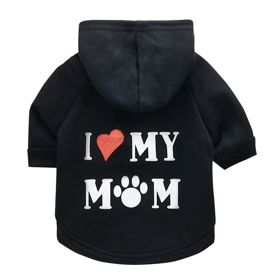 Qonioi Winter Dog Sweater, Small Dog Clothes Warm Padded Sweater, Fashion Pet Apparel Cozy Washable Dog Shirt for Cold Weather Indoor Outdoor