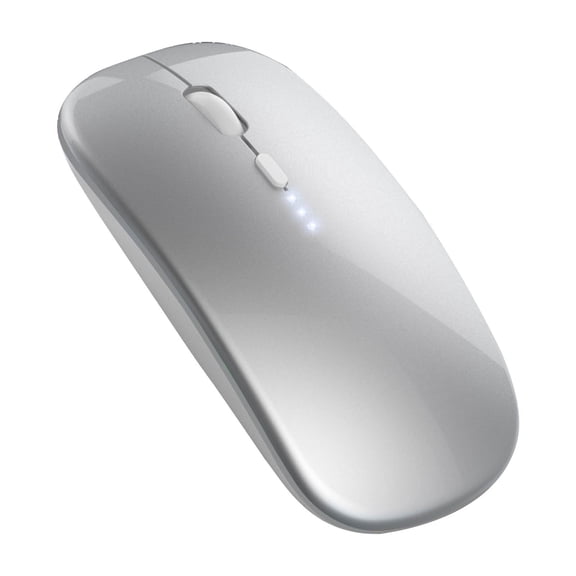 Qonioi Wireless Charging Mute Bluetooth Mouse, 2.4G+BT5.0 Rechargeable Silent Mouse for Laptop, Portable Ergonomic Optical Mouse with Power Display for Computer Tablet Office Travel