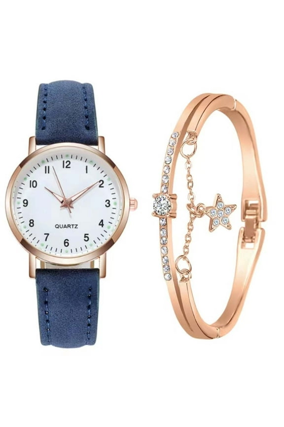 Women's Classic Quartz Watch, Luminous Dial with Leather Strap Retro Timepiece, Ladies Watch, Fashion Watch