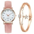thumbnail image 1 of Qonioi Women's Classic Quartz Watch with Luminous Dial, Vintage Small Round Watch with Frosted Leather Strap, Retro Gold Case Bracelet Watch for Women Gifts, 1 of 1