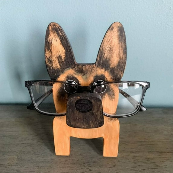 Qonioi Wooden Glasses Stand, Desktop Eyeglass Holder Support for Home Decoration, Glasses Rest, Eyewear Display