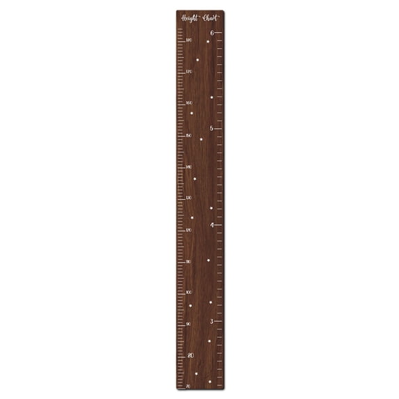 Qonioi Wooden Growth Chart Ruler, Kids Height Measurement Sticker for Boys Girls, Removable Wall Decorative Ruler for Nursery Bedroom Living Room