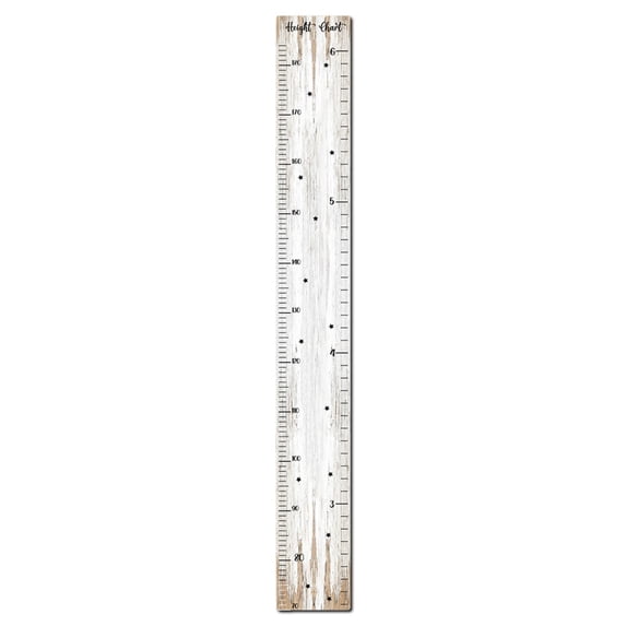 Qonioi Wooden Growth Chart Ruler, Kids Height Measurement Sticker for Boys Girls, Removable Wall Decorative Ruler for Nursery Bedroom Living Room