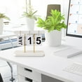 thumbnail image 1 of Qonioi Wooden Perpetual Flip Calendar, Reusable Desk Calendar with Brass Rings, Creative Office Decor Calendar for Home Desktop and Photo Props, 1 of 4
