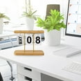thumbnail image 1 of Qonioi Wooden Perpetual Flip Calendar, Reusable Desk Calendar with Brass Rings, Creative Office Decor Calendar for Home Desktop and Photo Props, 1 of 5