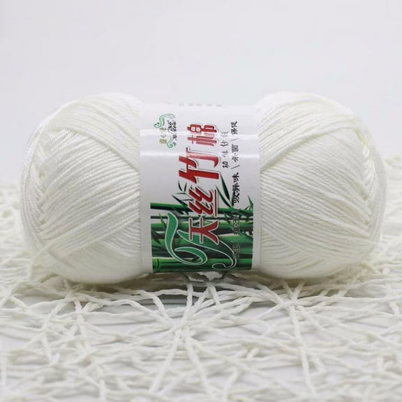 Qonioi Yak Wool Yarn, Soft Skin-Friendly Crochet Thread, Natural Fiber Knitting Yarn for Baby Clothes Scarf Hat, DIY Hand Weaving Craft Supplies