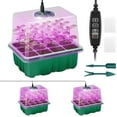 Qoolife Seed Starter Tray MMF7 with Plant Light, 2 Lights for Seed