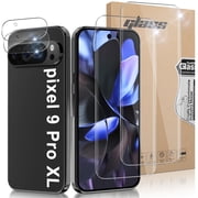 Qoosea 2 Pack for Google Pixel 9 Pro XL Tempered Screen Protector with 2 Pack Camera Lens Protector 9H Anti Scratch Bubble Free Pixel 9 Pro XL Glass Screen Protector 6.8 inch