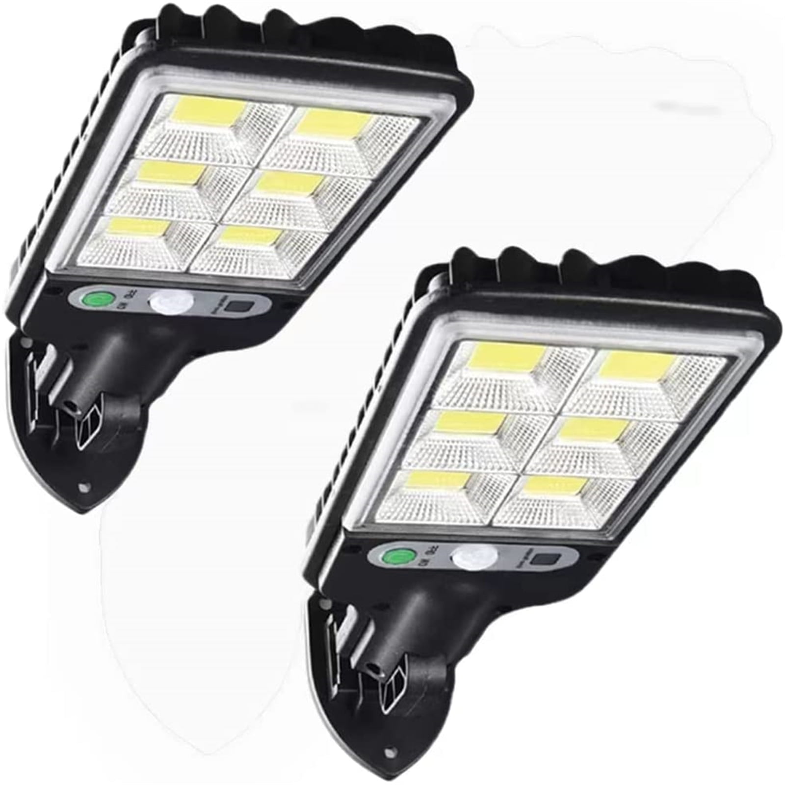 Qoosea 2 Pack Solar Street Lights Outdoor LED Motion Sensor Flood Light, Waterproof Solar Powered Security Lights Dusk to Dawn Wall Lamp for Yard, Garden, Patio, Gate, Path, Street