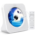 thumbnail image 1 of Qoosea CD Player for Home Portable CD Player with Bluetooth CD Player with Speakers Remote Control Dust Cover FM Radio LED Display 3.5mm Jack AUX Input Output White, 1 of 9