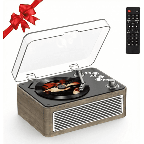 Qoosea CD Player Portable Bluetooth: CD Players for Home with Speakers Rechargeable & Radio & Remote Control Vintage CD-Player Support USB/AUX Playback Headphone Jack