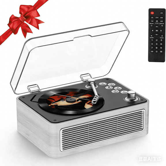 Qoosea CD Player Portable Bluetooth: CD Players for Home with Speakers Rechargeable & Radio & Remote Control Vintage CD-Player Support USB/AUX Playback Headphone Jack