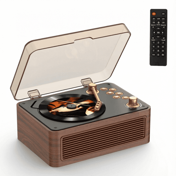 Qoosea CD Player Portable Bluetooth, CD Players for Home with Speakers Remote Control, Retro CD Player Support USB/AUX Playback Headphone Jack Radio