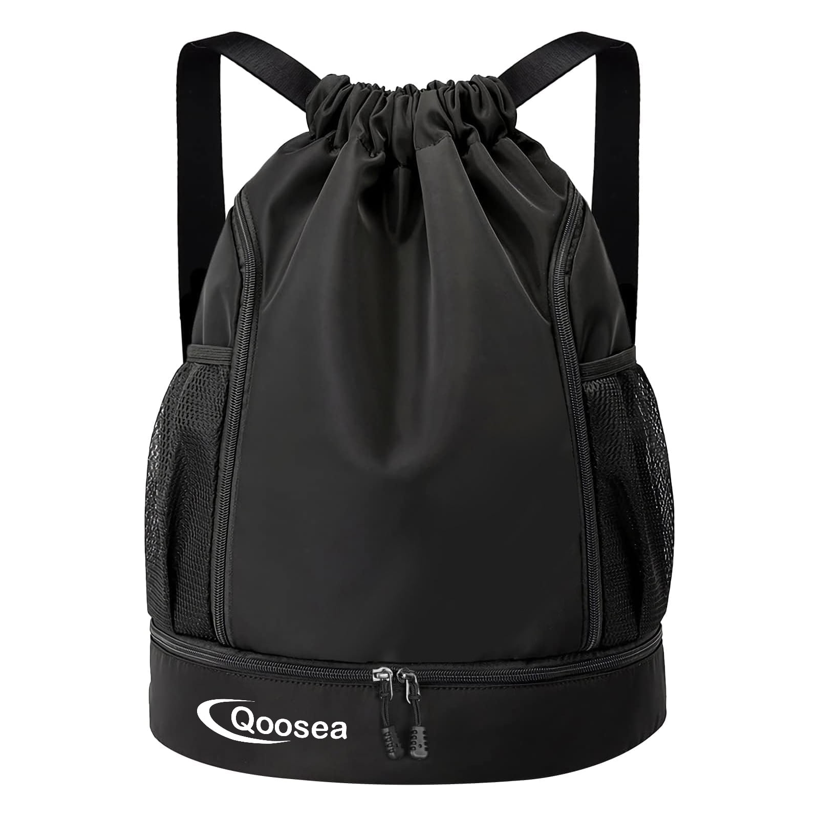 Qoosea Athletic Drawstring Backpack, Waterproof Gym Bag with Qoosea Athletic Drawstring Backpack, Waterproof Gym Bag with