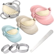 Qoosea Dumpling Maker Dough Press Empanada Pierogi Wonton Crimper Mold Stuffed Cookies Pie Ravioli Multifunctional DIY Manual Wrapper Stamp Cutter Fried Pastry