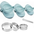 thumbnail image 1 of Qoosea  Empanada Maker Press ,Dumpling Maker Set with Dough Cutter, Dumpling Mold Set for Pierogi, Pastelitos, Calzone, Turnovers, Chinese Dumpling 3 Sizes-Blue, 1 of 6